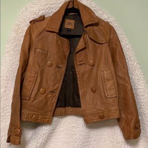Banana republic caramel genuine leather jacket